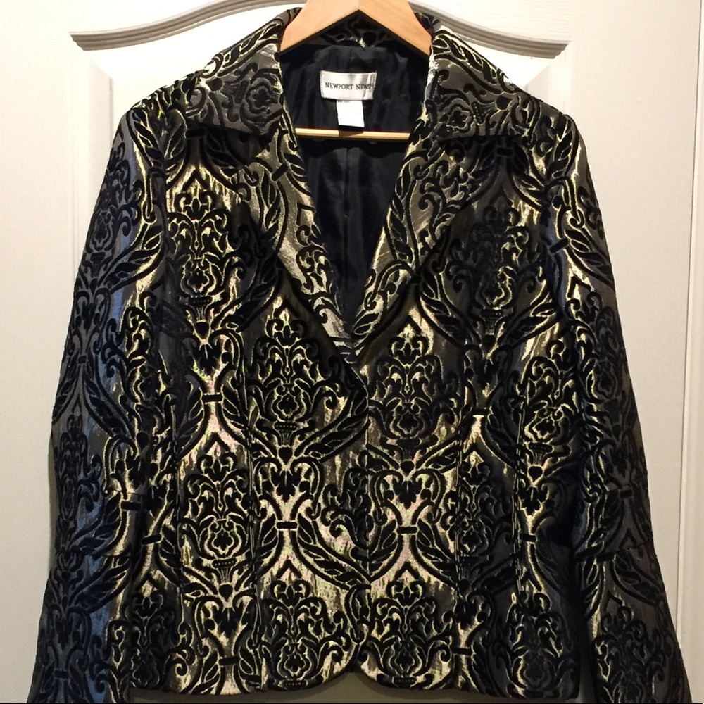 Newport News Gold and Black Blazer